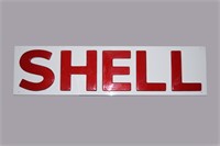 Shell Original Letters on Metal Backing 18"X70"