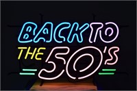 Back to the 50's Neon Sign 17"X30"