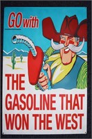 Gasoline That Won the West SS Steel Sign 28"X42"