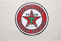 Texaco Filling Station SS Tin Repro Sign 12"