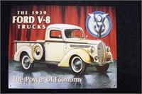 1939 Ford V8 Trucks SS Tin Repro Sign 12"X18"
