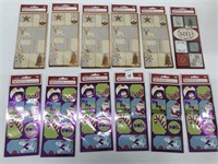 12PCS HOLIDAY TIME PEEL N' STICK TAGS