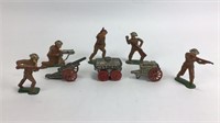 5 Vintage Barclay Soldier Figures + More