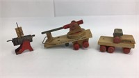 Wooden US Army Mini Toy Canons