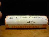 2001 North Carolina US State Quarters UC Full Roll