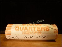 2002 Ohio US State Quarter UC Roll