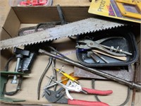 Soldering gun, saw, pliers, hand tools