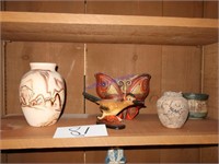 Vases, road runner, figures