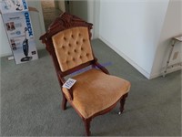 Walnut ornate chair, matches lot 109