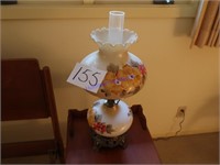 Lamp, 3 way, hand painted, matches lot 156