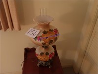 Lamp, 3 way, hand painted, matches lot 155