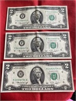 (3) 1976 $2 Federal Reserve Note