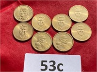 8 PRESIDENTIAL & SACAGAWEA COINS