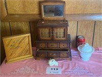 JEWELRY BOX, CLOCK, AND MORE