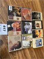 MUSIC CD'S, 8 TRACK TAPES
