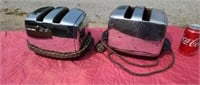 2 sunbeam antique Chrome toasters