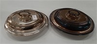 (2) SILVERPLATE ENTREE DISHES