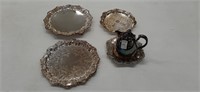 (5) PIECES OF ASSORTED SILVER PLATE