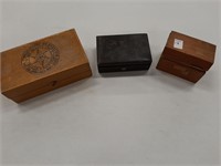 (3) ASSORTED WOODEN BOXES