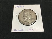 1954-D Half Dollar Ben Franklin