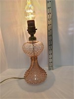 Depression Glass Pink Hobnail Boudoir Lamp