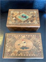 Vintage Wooden Puzzle Boxes