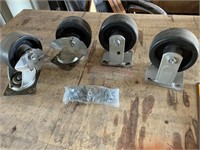 4 Casters (2 Locking Swivel 2 Straight