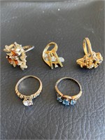Art Deco Art Nouveau Gold Filled Plated Rings