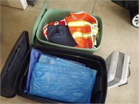 Tarps, heater, vests & more