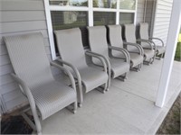 6 matching patio chairs