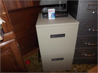 2 2 drawer file cabinets, tan, standard size & mor