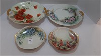(4) PIECES OF HANDPAINTED PLATES