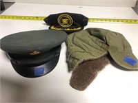 Lot of three military style hats