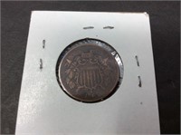 Civil war era 1864 two cent coin