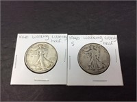 Walking Liberty Half Dollars 1940 and 1940-S