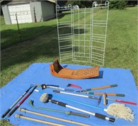 Wire Rack w/ Lawn Tools
