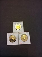Kennedy Half Dollar proof Coins 1971, 1972, 1973