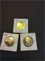 3- Kennedy half Dollars Proof coins 1776-1976