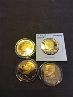 4- Kennedy Hal dollar Proof Coins 1982, 1984,