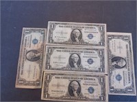 Silver Certificates 5 1935 all for one money