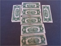 2 dollar bills seven 1928 for 1 money