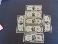2 dollar bills 7 1953 for 1 money