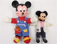 (2) Mickey Mouse Learn to Dress & Applause Dolls