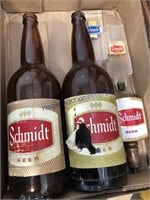 Schmidt beer botltes, tappers