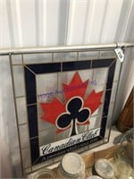 Canadian Club glass picture, 16 x 17.5