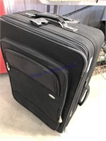 Rolling suitcase, black, 19W x 24T