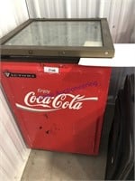 Coca-Cola cooler, 21.5 x 21.5 x 35" tall, untested