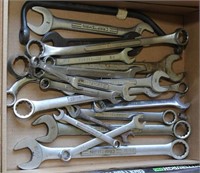 Flat lot of assorted wrenches - (8) are Craftsman