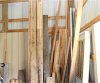 Large pile of lumber to include (2) full sheets of