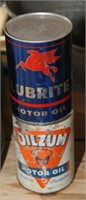 (2) quarts of oil in old style cans - 1 Oilsum &